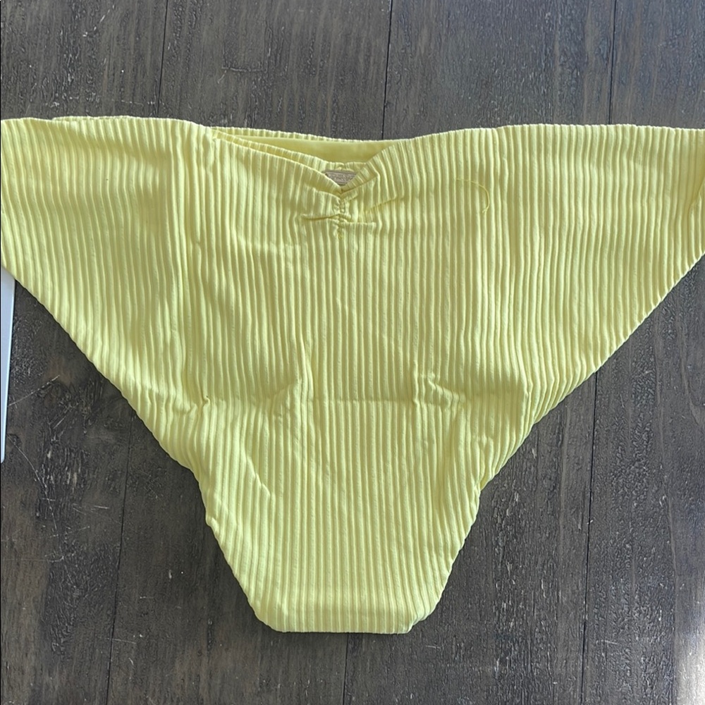 Yellow Ribbed Bikini Bottom - Picture 3 of 4